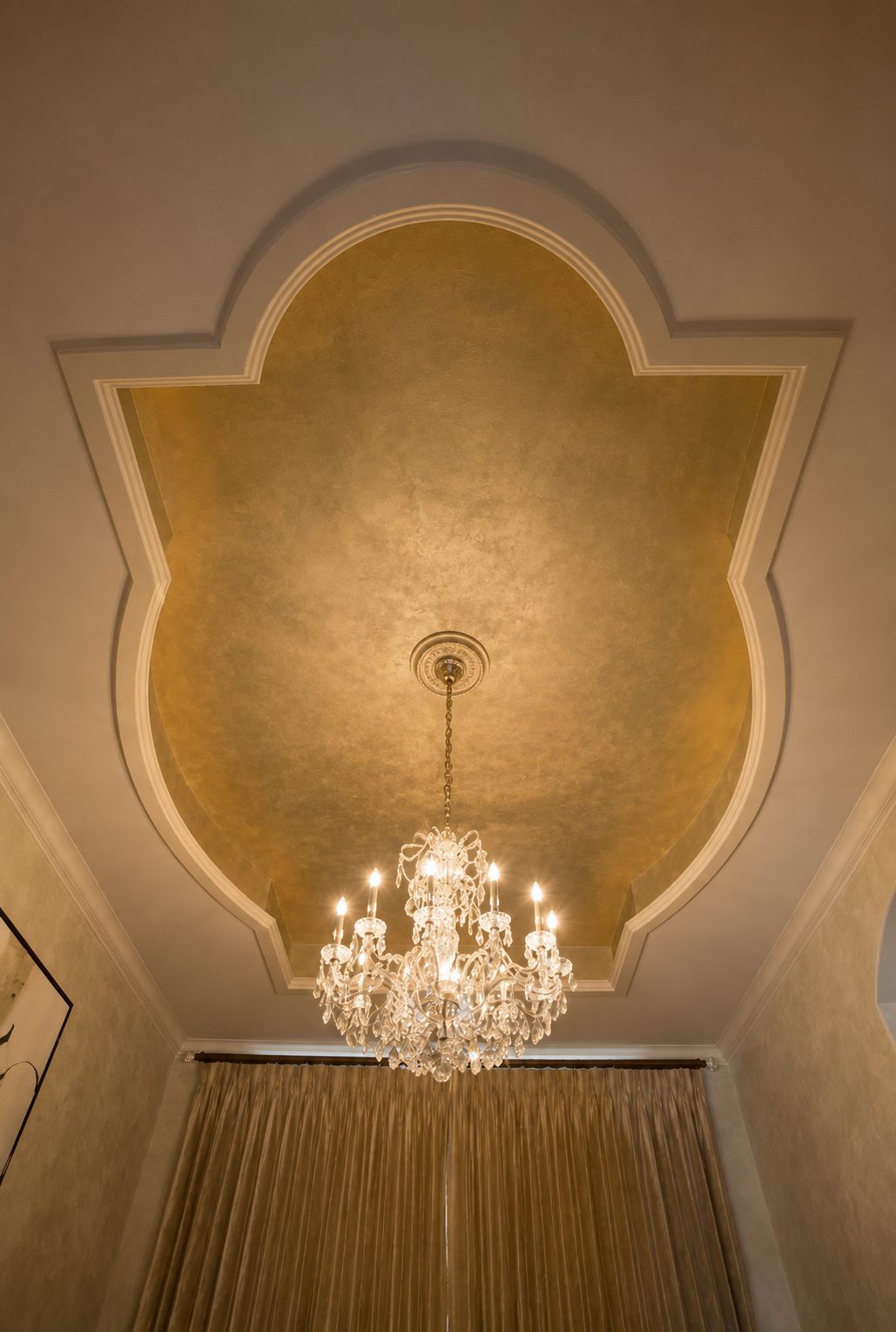 Decorative painted ceiling in a Houston home