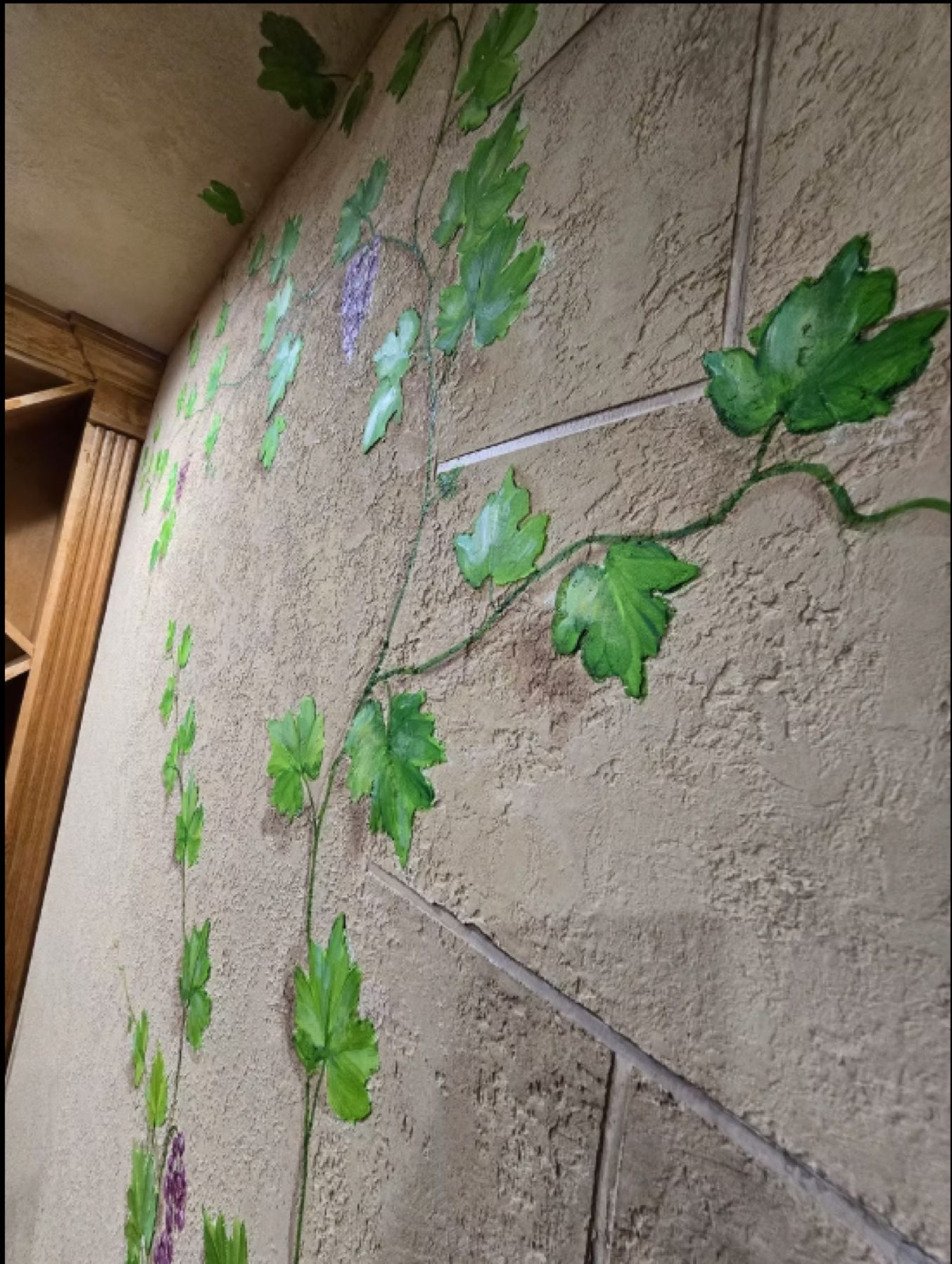 Hand-painted mural and decorative plaster room finish, project photo 9