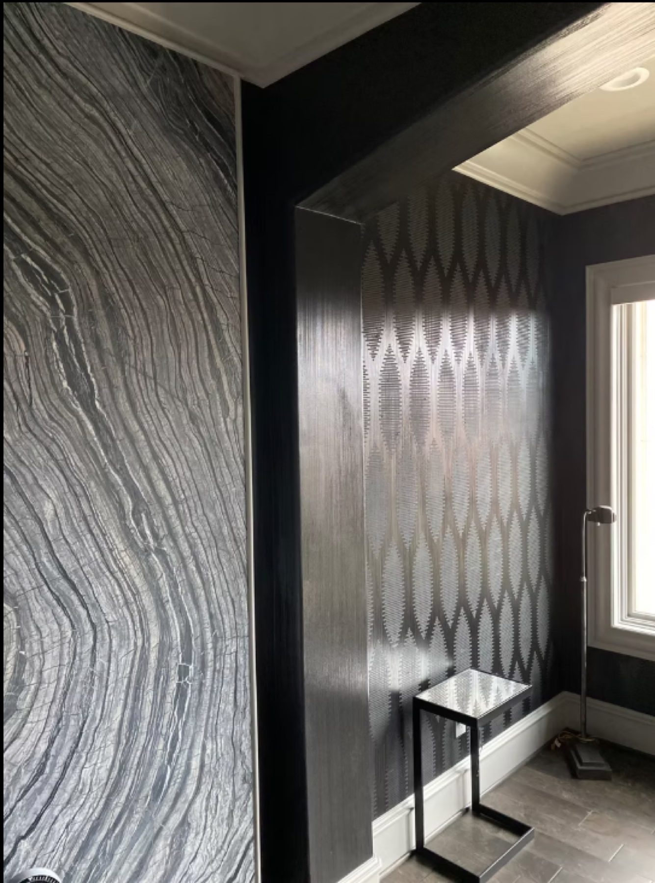 Hand-painted mural and decorative plaster room finish, project photo 10
