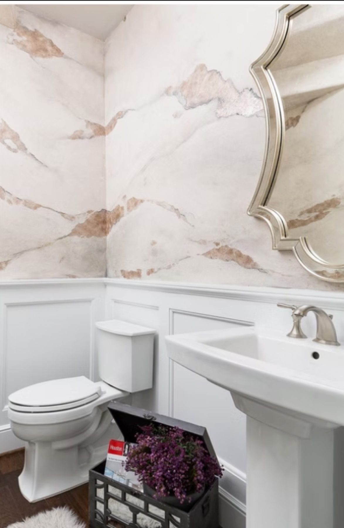 Hand-painted mural and decorative plaster room finish, project photo 17
