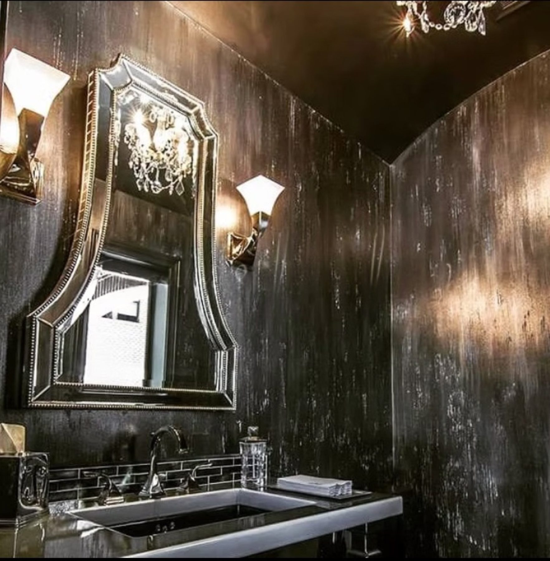Hand-painted mural and decorative plaster room finish, project photo 28
