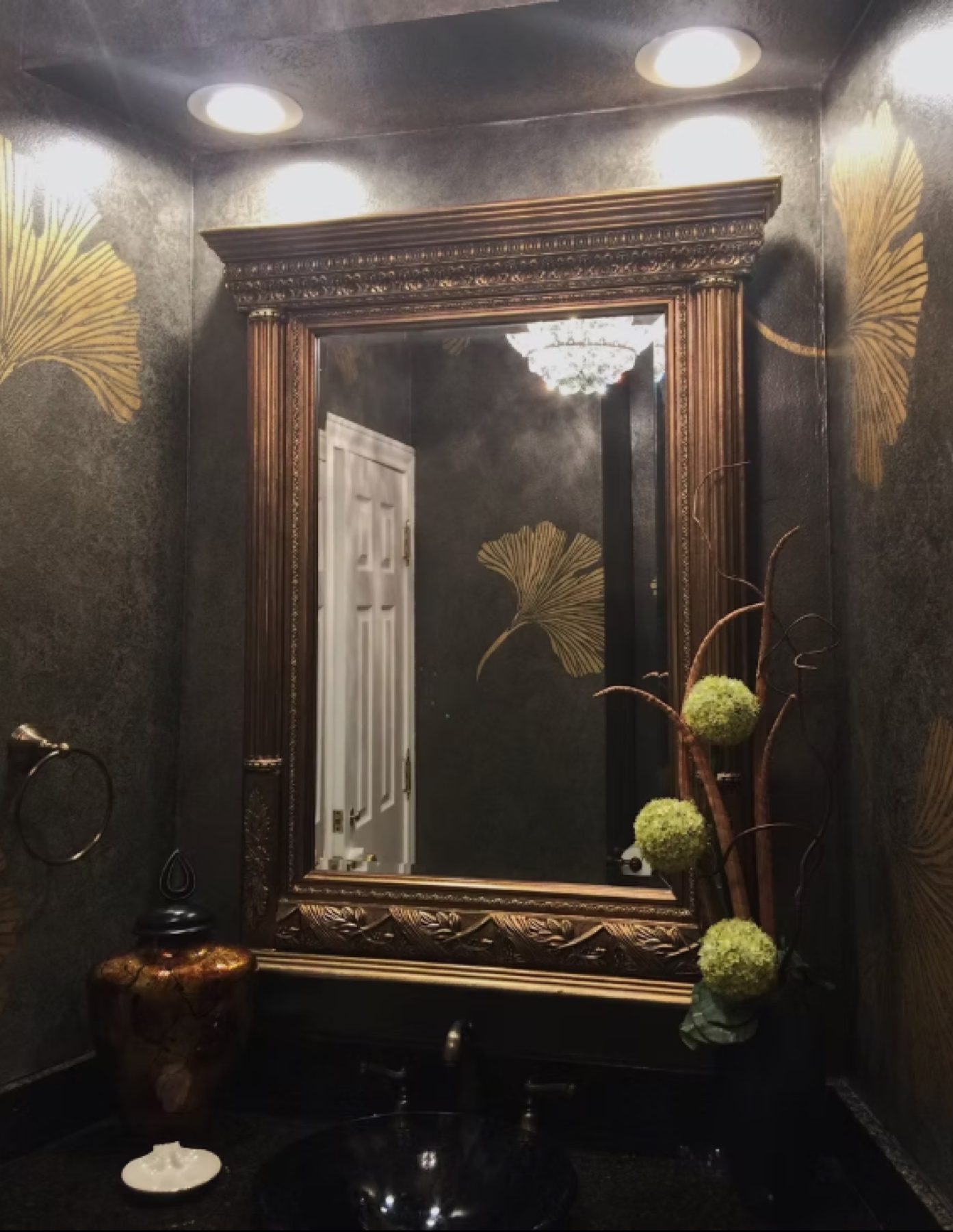 Hand-painted mural and decorative plaster room finish, project photo 42