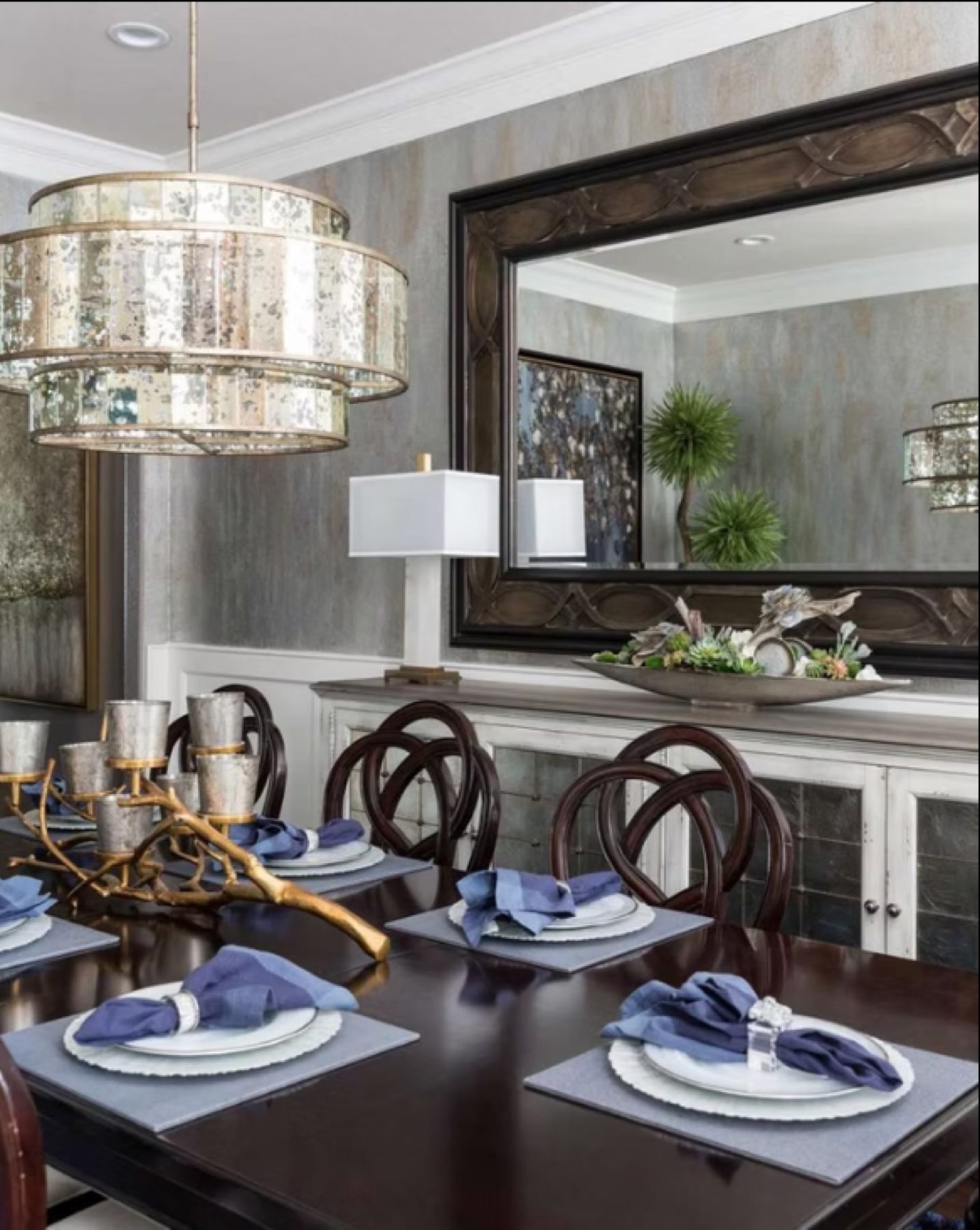 Hand-painted mural and decorative plaster room finish, project photo 47