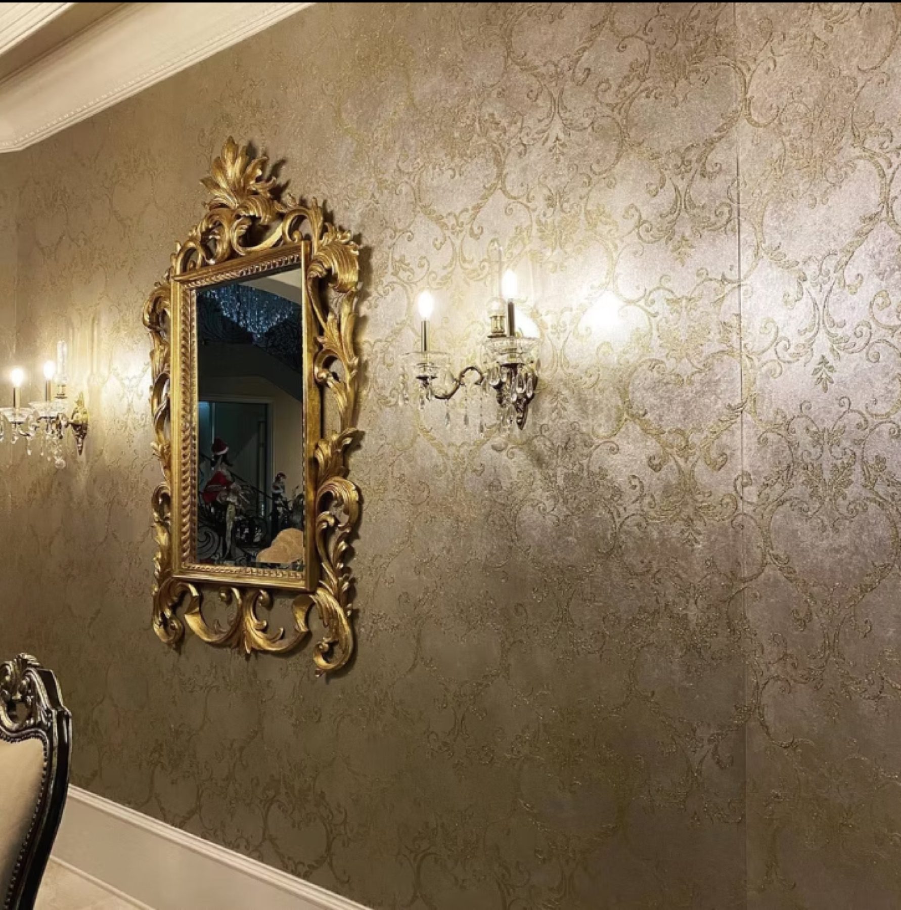 Hand-painted mural and decorative plaster room finish, project photo 56