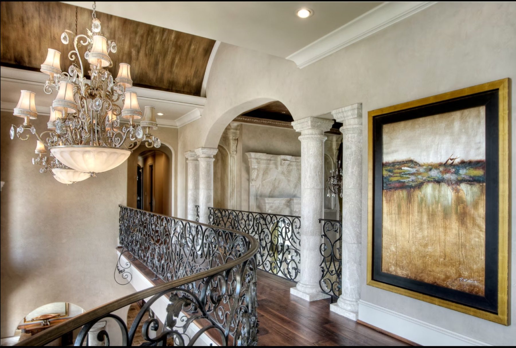 Hand-painted mural and decorative plaster room finish, project photo 59