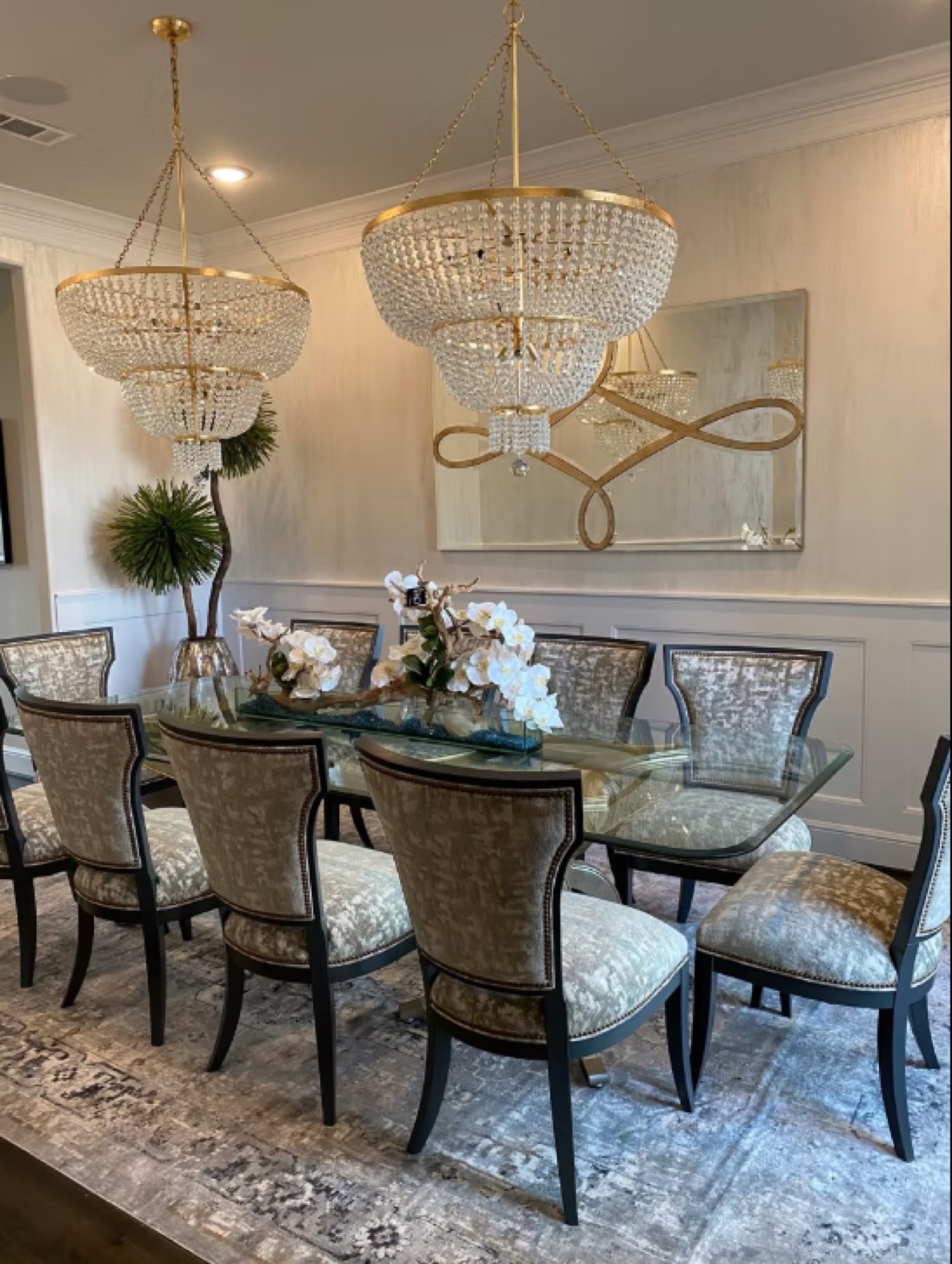 Hand-painted mural and decorative plaster room finish, project photo 61