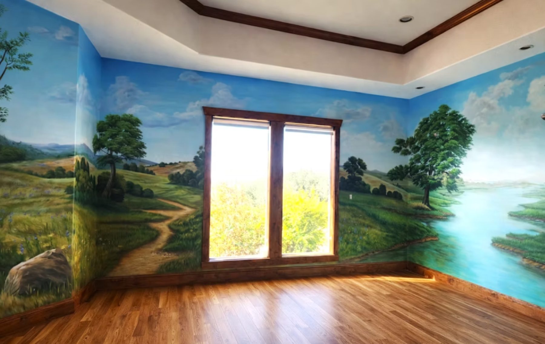 Hand-painted mural and decorative plaster room finish, project photo 64