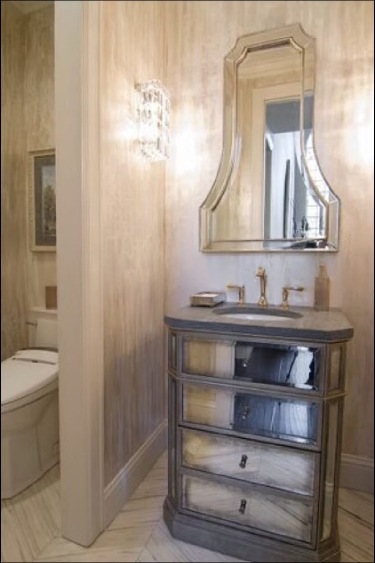 Hand-painted mural and decorative plaster room finish, project photo 65