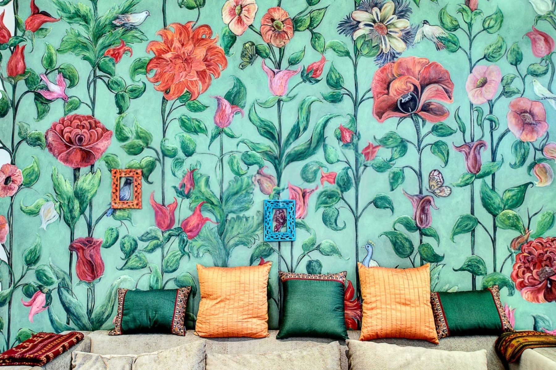 Hand-painted mural and decorative plaster room finish, project photo 70