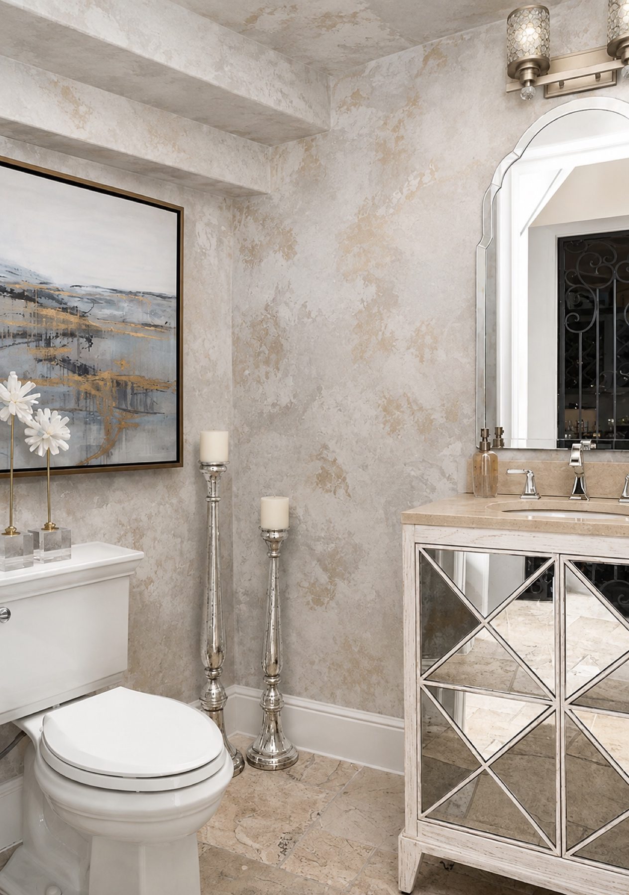 Hand-painted mural and decorative plaster room finish, project photo 82