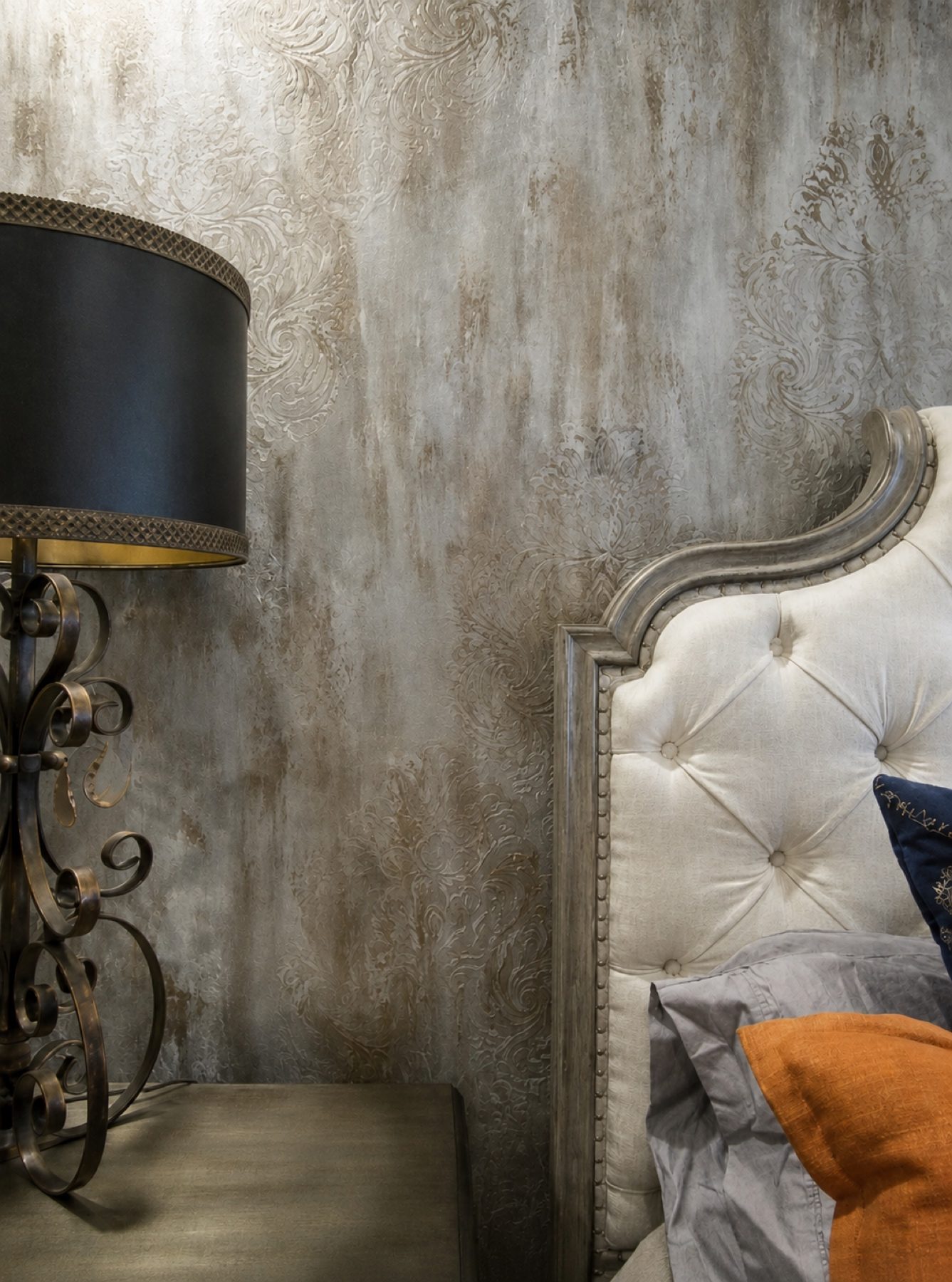 Hand-painted mural and decorative plaster room finish, project photo 98