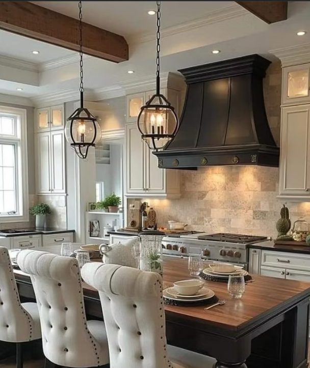 Custom fireplace or range hood finished in decorative plaster, project photo 13
