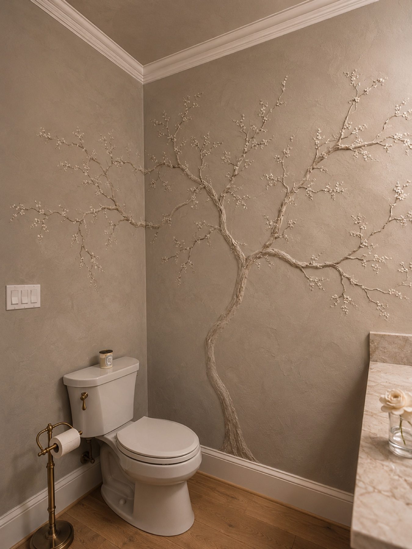 Venetian and Italian decorative plaster wall finished by hand, project photo 23
